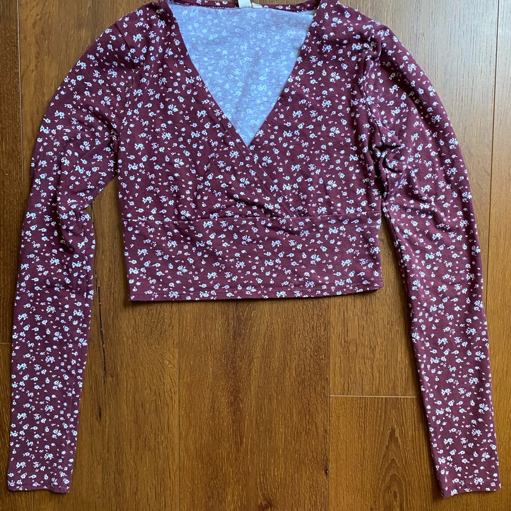 long sleeve wrap top